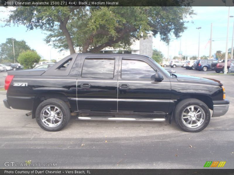 Black / Medium Neutral 2003 Chevrolet Avalanche 1500 Z71 4x4