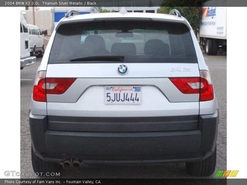 Titanium Silver Metallic / Black 2004 BMW X3 3.0i