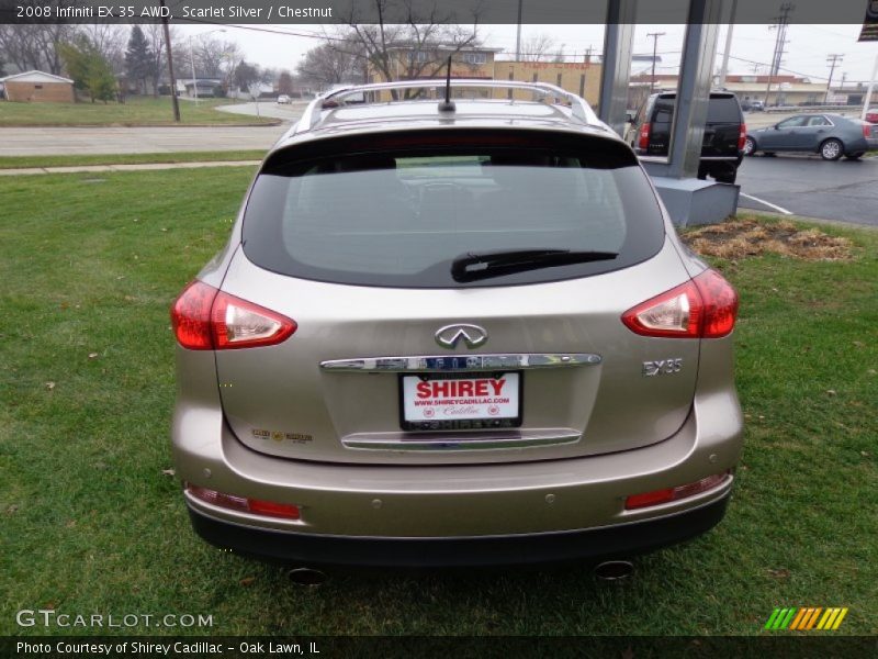 Scarlet Silver / Chestnut 2008 Infiniti EX 35 AWD