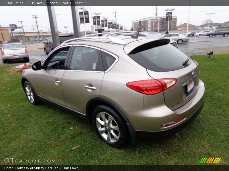 Scarlet Silver / Chestnut 2008 Infiniti EX 35 AWD