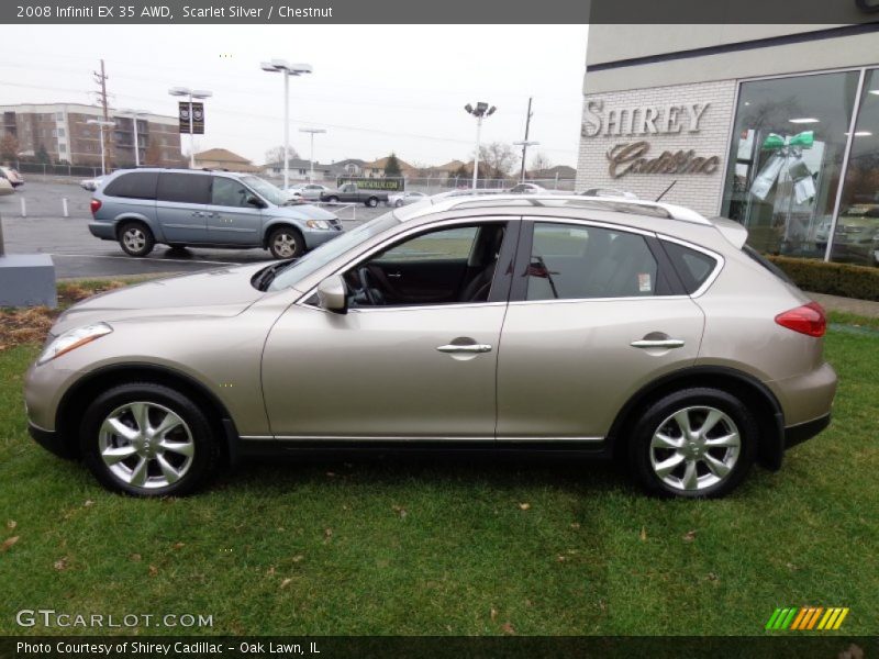 Scarlet Silver / Chestnut 2008 Infiniti EX 35 AWD