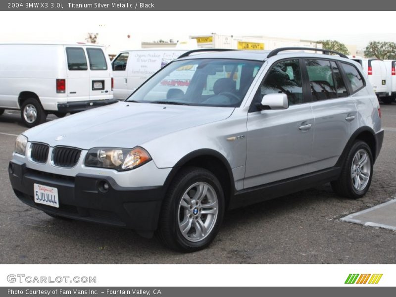 Titanium Silver Metallic / Black 2004 BMW X3 3.0i
