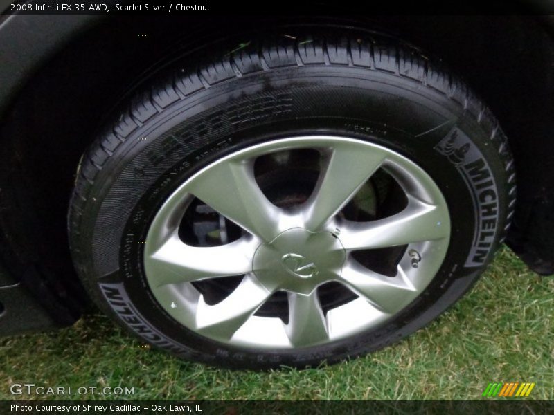 Scarlet Silver / Chestnut 2008 Infiniti EX 35 AWD