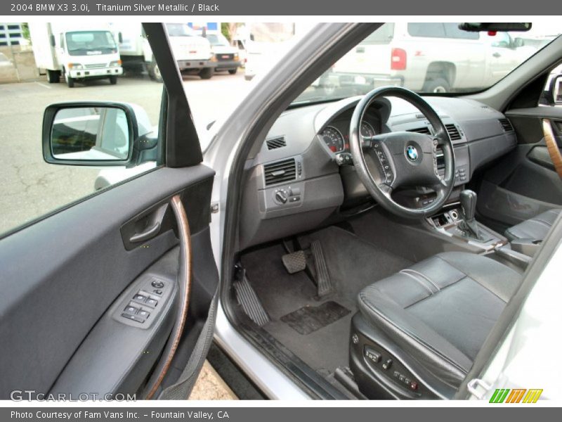 Titanium Silver Metallic / Black 2004 BMW X3 3.0i