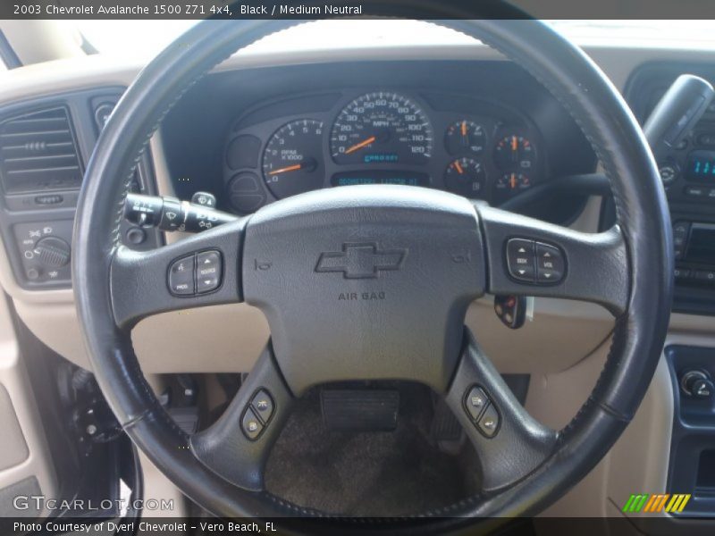 Black / Medium Neutral 2003 Chevrolet Avalanche 1500 Z71 4x4
