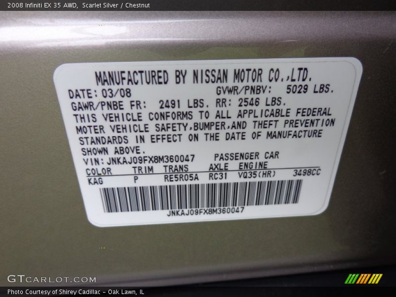 KAG - 2008 Infiniti EX 35 AWD