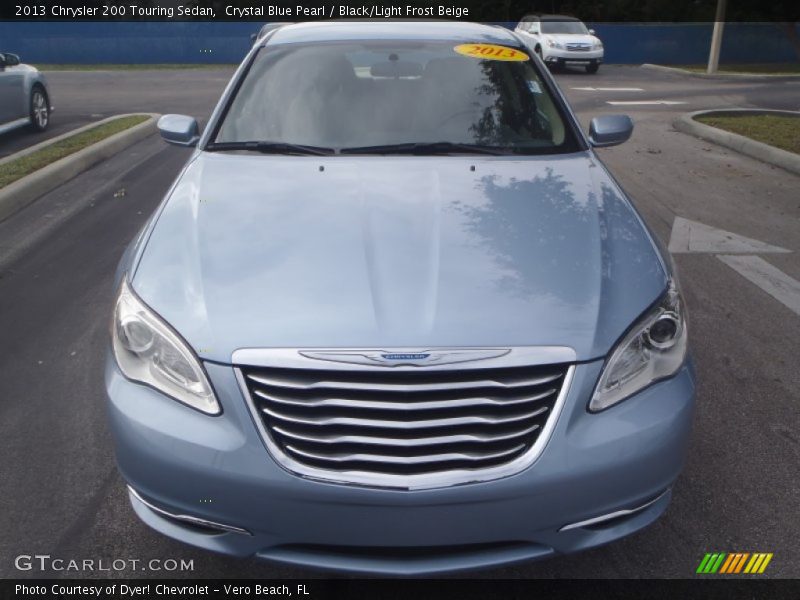 Crystal Blue Pearl / Black/Light Frost Beige 2013 Chrysler 200 Touring Sedan
