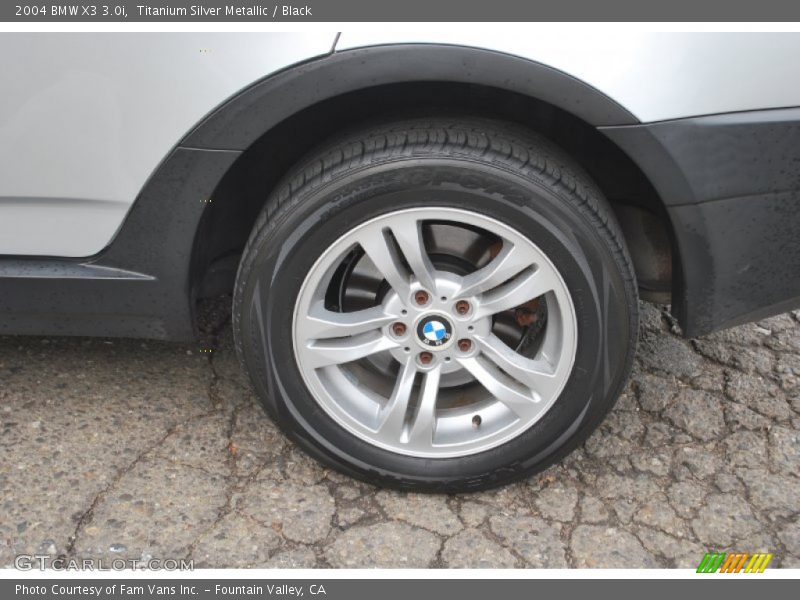 Titanium Silver Metallic / Black 2004 BMW X3 3.0i
