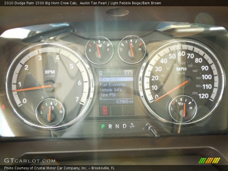 Austin Tan Pearl / Light Pebble Beige/Bark Brown 2010 Dodge Ram 1500 Big Horn Crew Cab