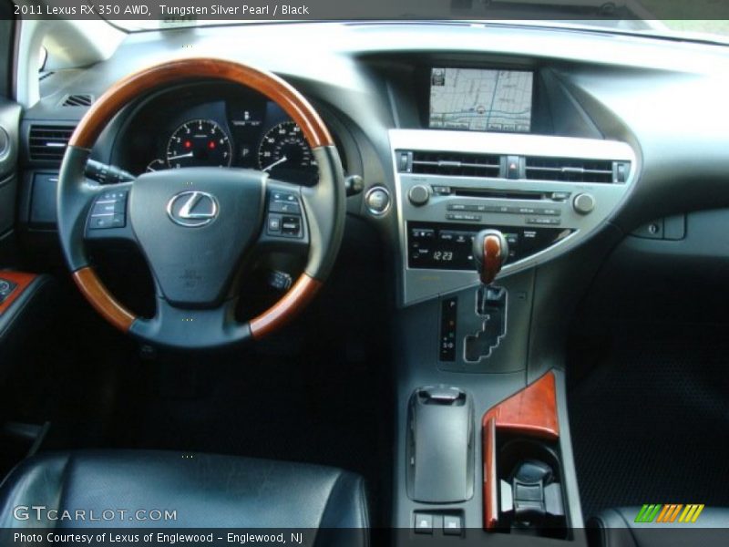 Tungsten Silver Pearl / Black 2011 Lexus RX 350 AWD