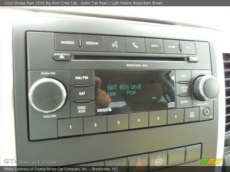Austin Tan Pearl / Light Pebble Beige/Bark Brown 2010 Dodge Ram 1500 Big Horn Crew Cab