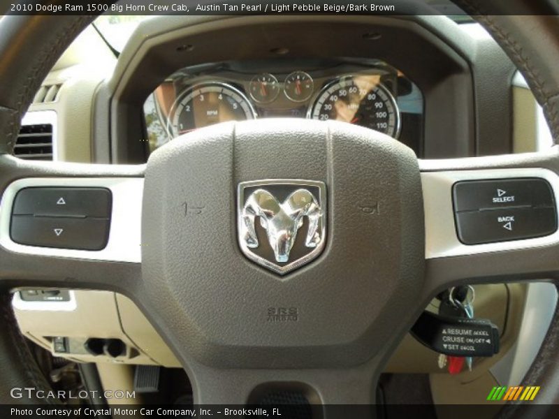 Austin Tan Pearl / Light Pebble Beige/Bark Brown 2010 Dodge Ram 1500 Big Horn Crew Cab
