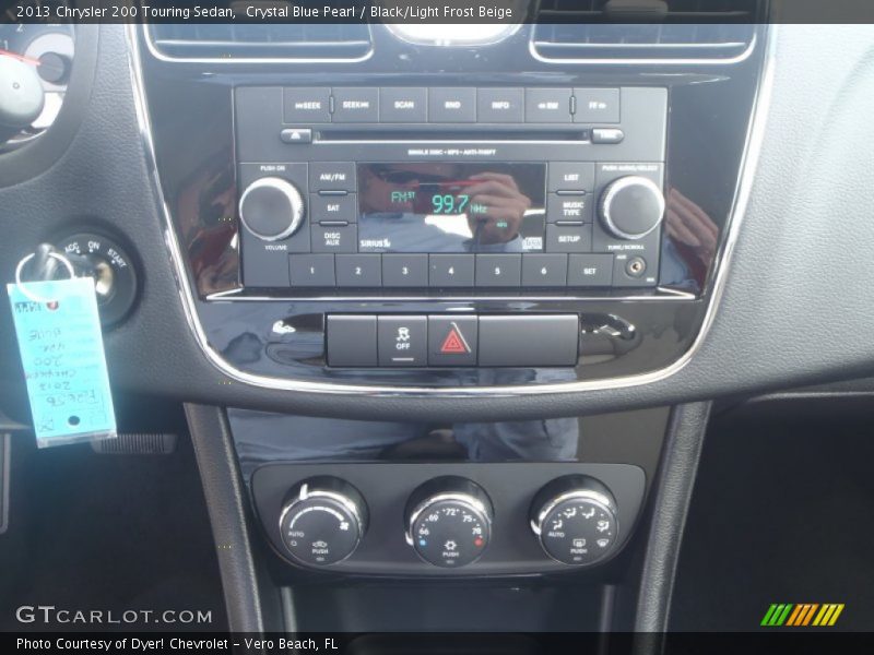 Crystal Blue Pearl / Black/Light Frost Beige 2013 Chrysler 200 Touring Sedan