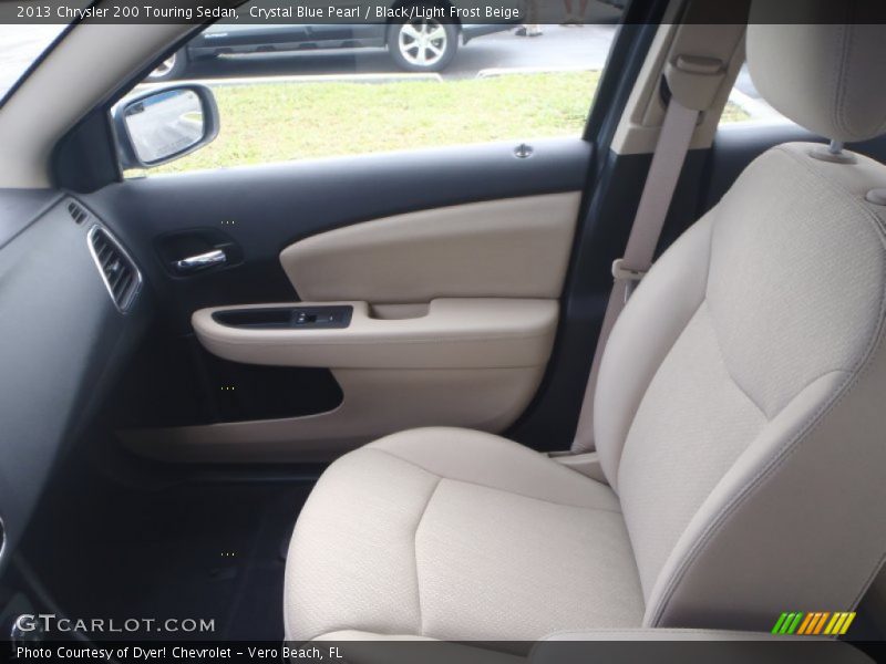 Crystal Blue Pearl / Black/Light Frost Beige 2013 Chrysler 200 Touring Sedan