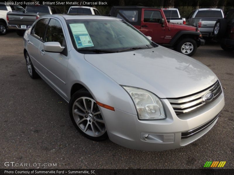 Brilliant Silver Metallic / Charcoal Black 2009 Ford Fusion SE