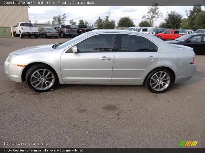 Brilliant Silver Metallic / Charcoal Black 2009 Ford Fusion SE