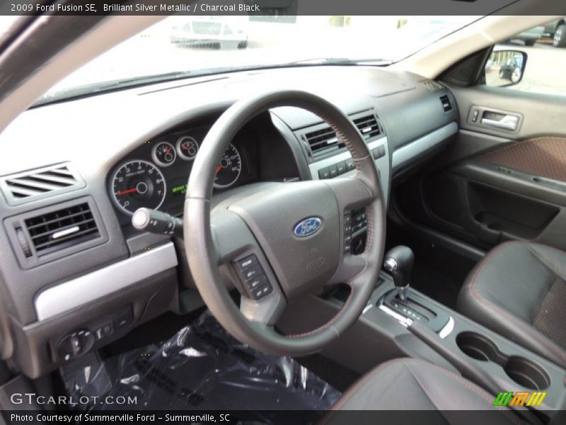 Brilliant Silver Metallic / Charcoal Black 2009 Ford Fusion SE