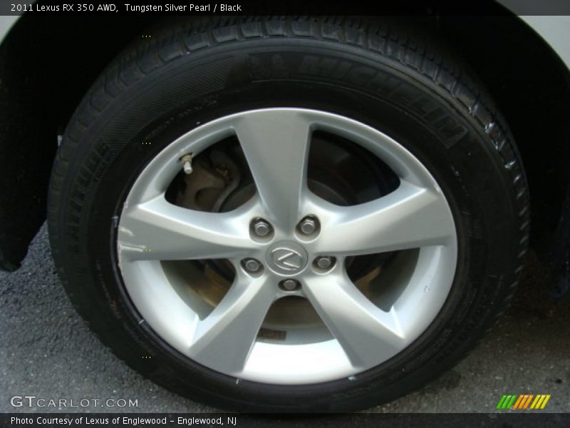 Tungsten Silver Pearl / Black 2011 Lexus RX 350 AWD