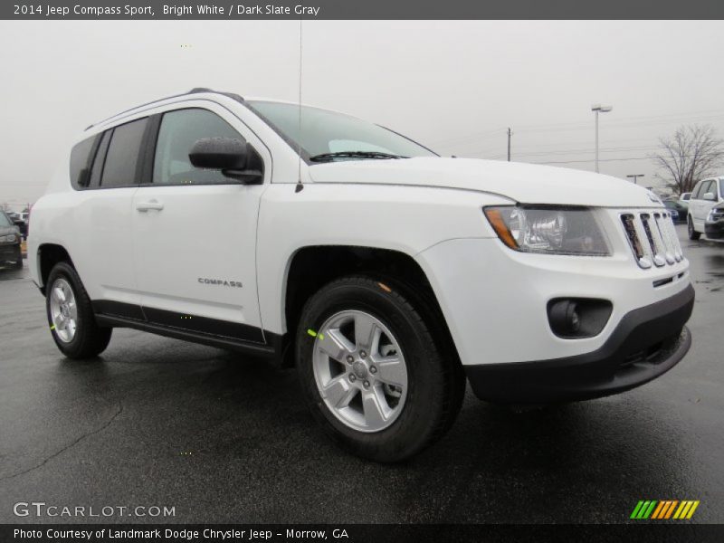Bright White / Dark Slate Gray 2014 Jeep Compass Sport