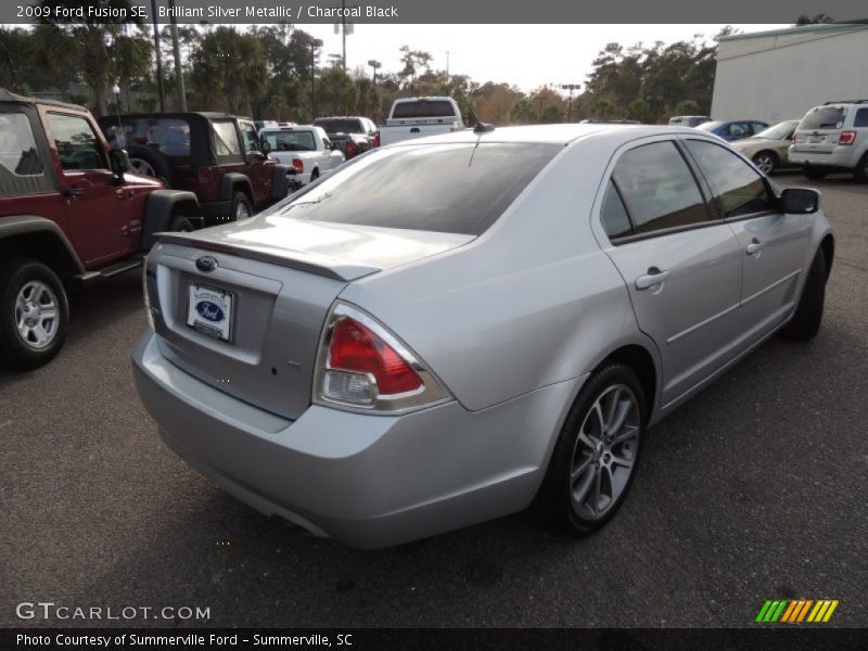 Brilliant Silver Metallic / Charcoal Black 2009 Ford Fusion SE