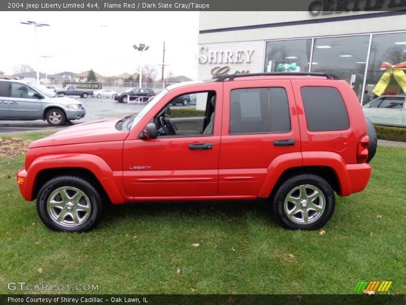 Flame Red / Dark Slate Gray/Taupe 2004 Jeep Liberty Limited 4x4