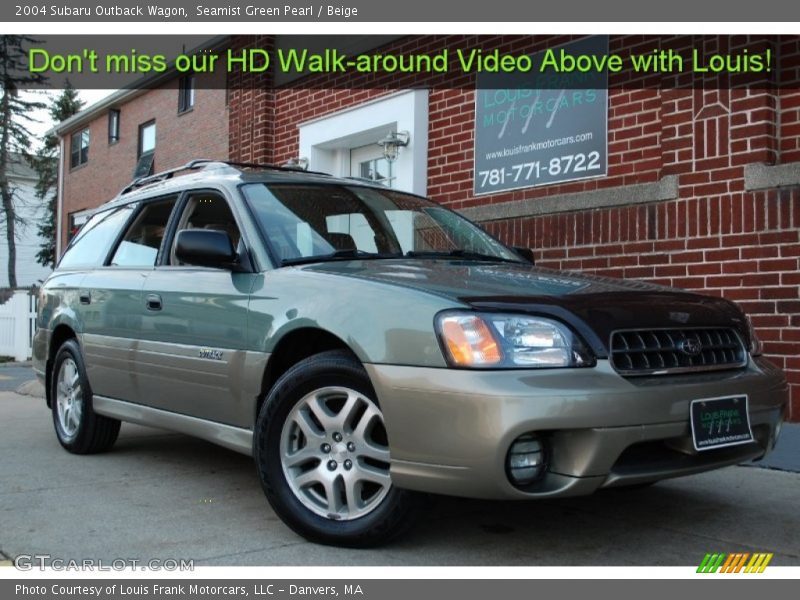 Seamist Green Pearl / Beige 2004 Subaru Outback Wagon