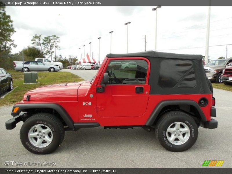 Flame Red / Dark Slate Gray 2004 Jeep Wrangler X 4x4