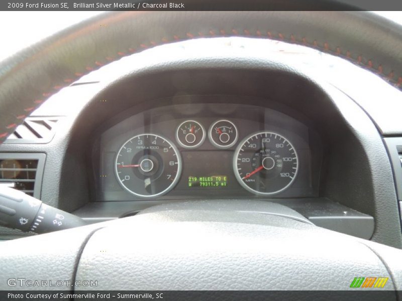 Brilliant Silver Metallic / Charcoal Black 2009 Ford Fusion SE