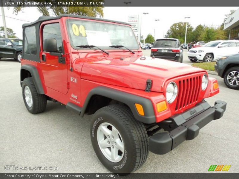 Flame Red / Dark Slate Gray 2004 Jeep Wrangler X 4x4