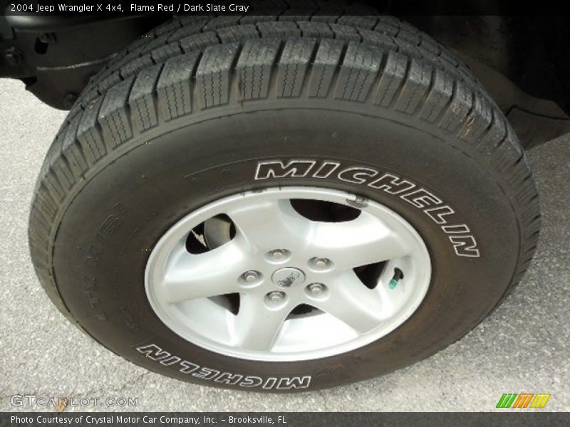 Flame Red / Dark Slate Gray 2004 Jeep Wrangler X 4x4