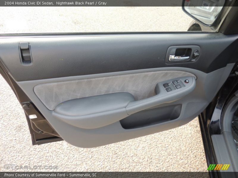 Nighthawk Black Pearl / Gray 2004 Honda Civic EX Sedan
