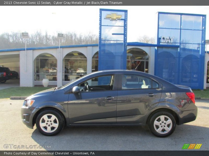 Cyber Gray Metallic / Jet Black/Dark Titanium 2013 Chevrolet Sonic LS Sedan