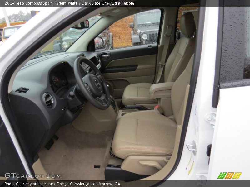 Bright White / Dark Slate Gray/Light Pebble 2014 Jeep Compass Sport