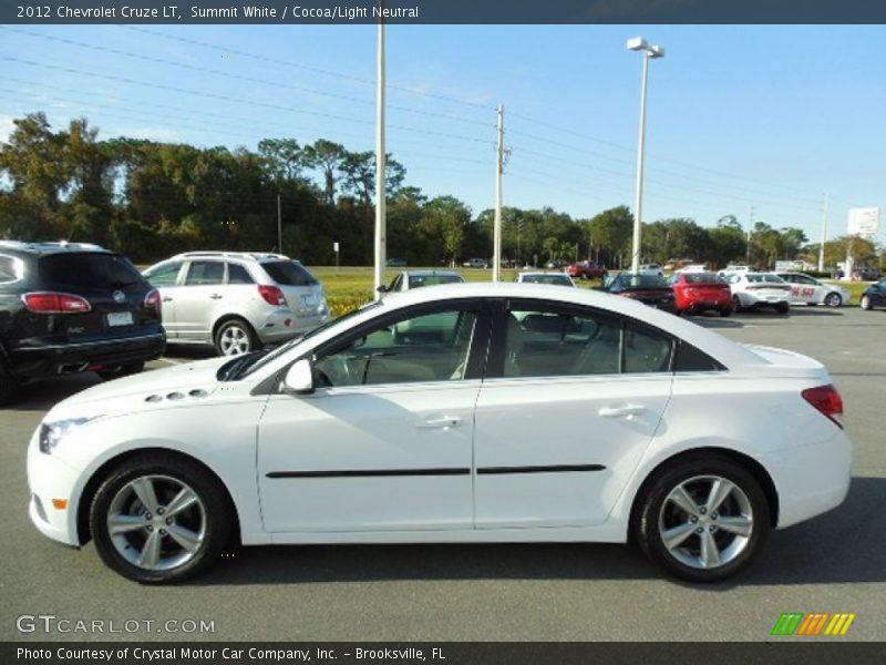 Summit White / Cocoa/Light Neutral 2012 Chevrolet Cruze LT