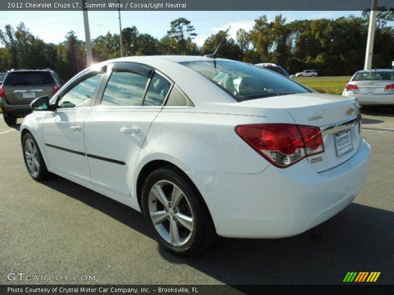 Summit White / Cocoa/Light Neutral 2012 Chevrolet Cruze LT