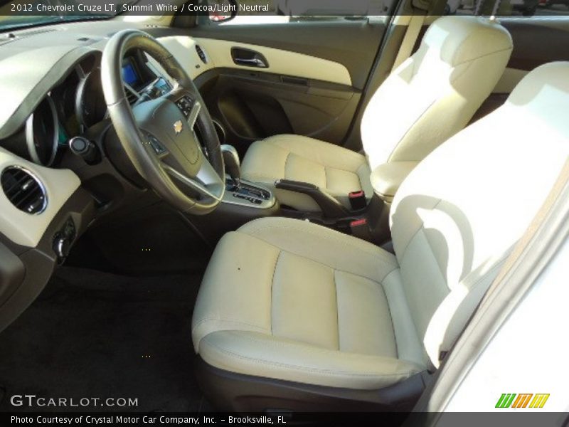 Summit White / Cocoa/Light Neutral 2012 Chevrolet Cruze LT