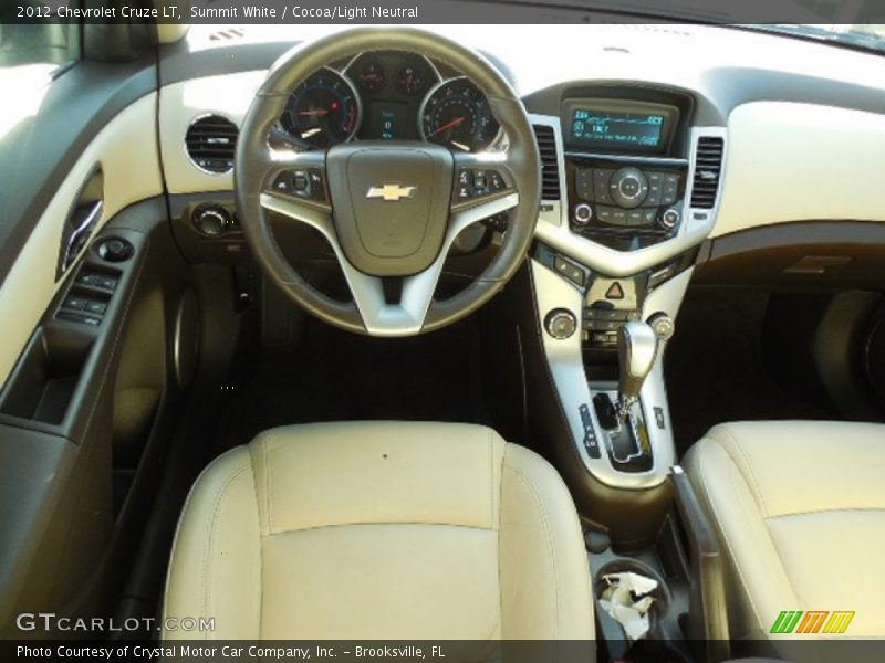 Summit White / Cocoa/Light Neutral 2012 Chevrolet Cruze LT