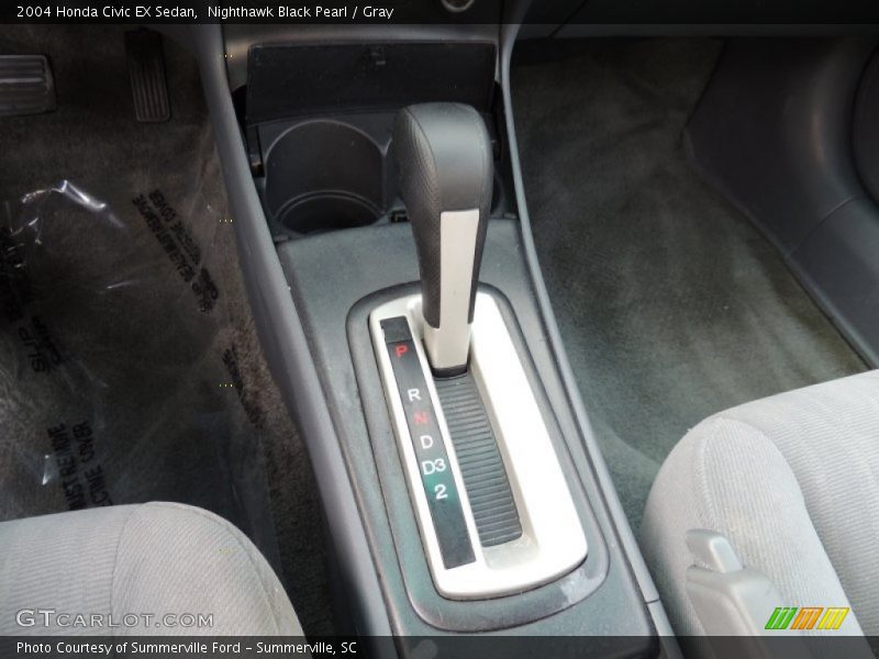 Nighthawk Black Pearl / Gray 2004 Honda Civic EX Sedan