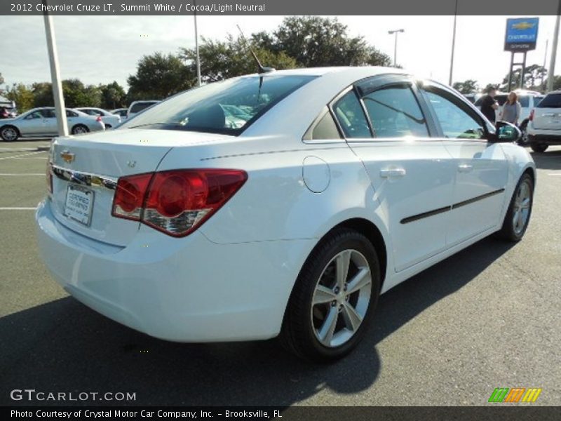 Summit White / Cocoa/Light Neutral 2012 Chevrolet Cruze LT