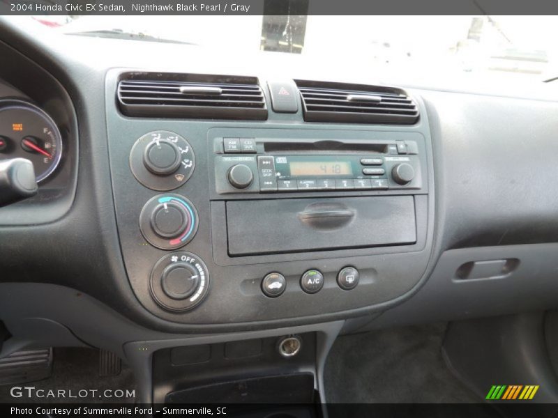 Nighthawk Black Pearl / Gray 2004 Honda Civic EX Sedan