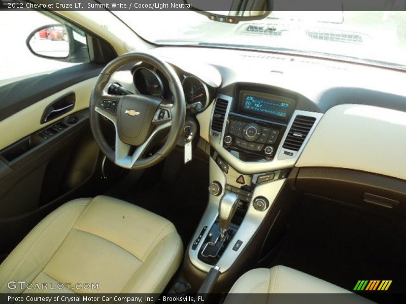 Summit White / Cocoa/Light Neutral 2012 Chevrolet Cruze LT