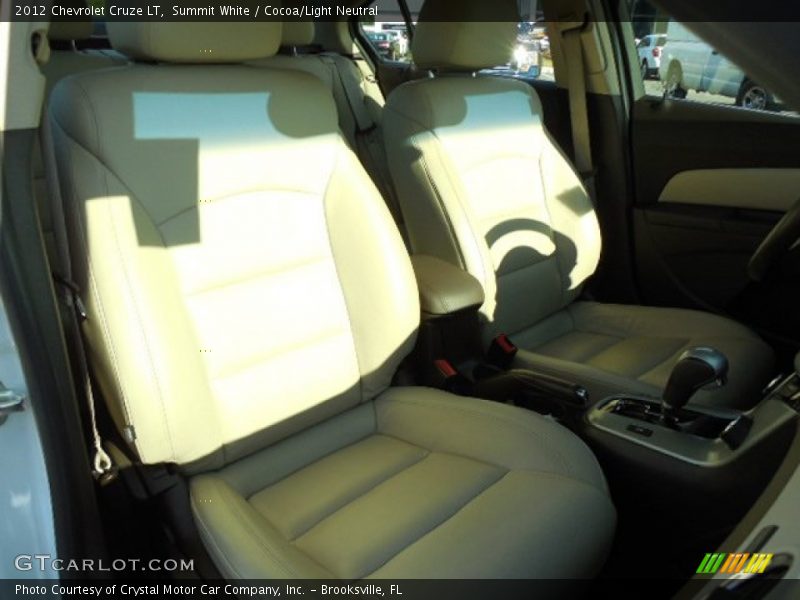 Summit White / Cocoa/Light Neutral 2012 Chevrolet Cruze LT
