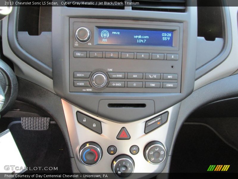 Cyber Gray Metallic / Jet Black/Dark Titanium 2013 Chevrolet Sonic LS Sedan