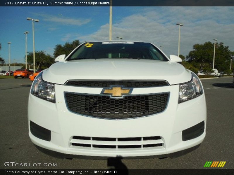 Summit White / Cocoa/Light Neutral 2012 Chevrolet Cruze LT