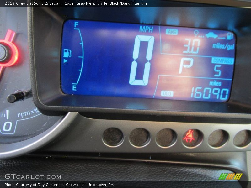 Cyber Gray Metallic / Jet Black/Dark Titanium 2013 Chevrolet Sonic LS Sedan