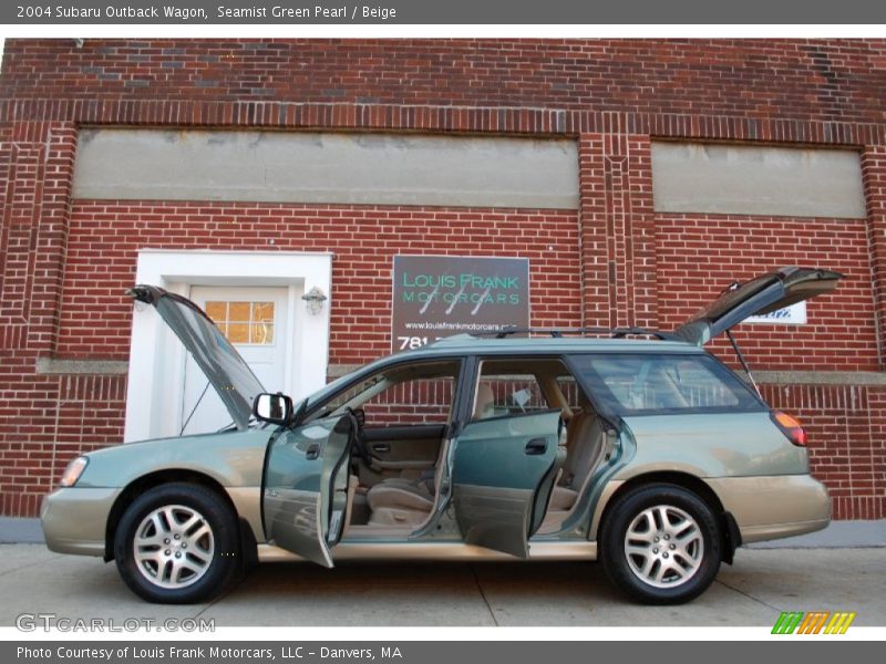 Seamist Green Pearl / Beige 2004 Subaru Outback Wagon