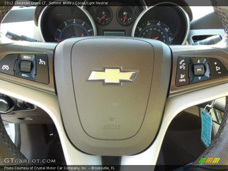 Summit White / Cocoa/Light Neutral 2012 Chevrolet Cruze LT