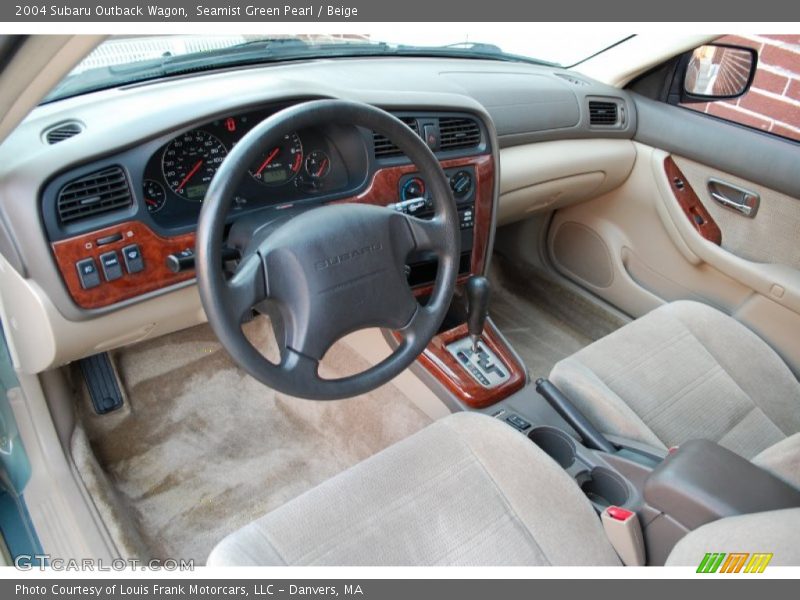 Seamist Green Pearl / Beige 2004 Subaru Outback Wagon