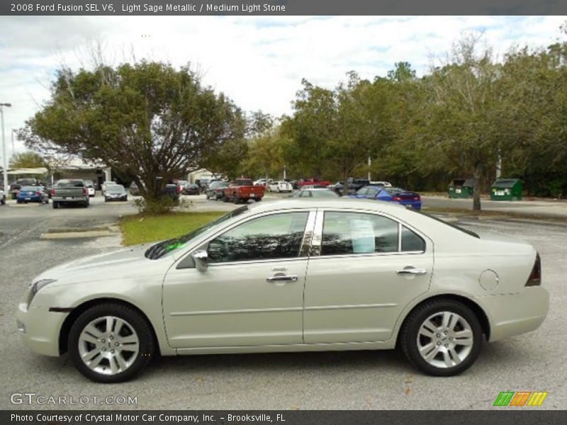 Light Sage Metallic / Medium Light Stone 2008 Ford Fusion SEL V6