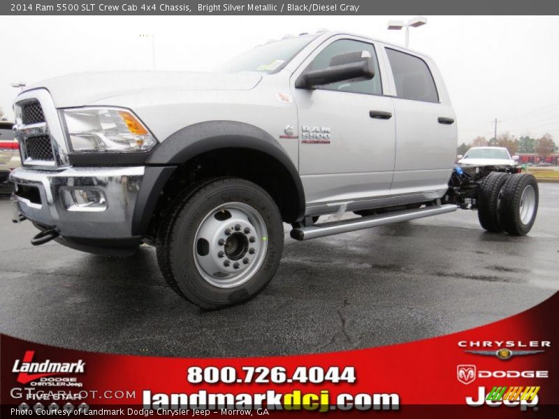 Bright Silver Metallic / Black/Diesel Gray 2014 Ram 5500 SLT Crew Cab 4x4 Chassis